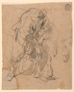 Tegning, Bonde med taske, 1728-78 af Carlo Marchionni