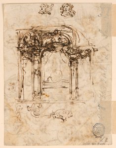 Tegning, studier af hoveder, 1760-80 af Carlo Marchionni