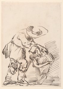Tegning, arbejdende bonde, 1728-78 af Carlo Marchionni