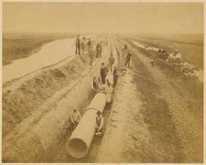 Aqueduct i Venedig (ny rørledning). Skibsværft i Argine