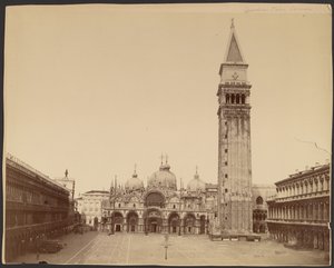 Markuskirken med klokketårn, Venedig af Carlo Naya