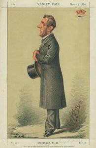Earl of Shaftesbury, Han er ikke som andre mænd, for han er aldrig påvirket af partiets motiver, 13. november 1869, Vanity Fair-tegneserie af Carlo Pellegrini