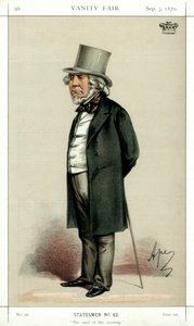 The Cool of the Evening, Lord Houghton, engelsk digter og politiker, 1870. af Carlo Pellegrini