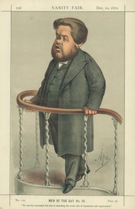 Rev Charles Spurgeon, Ingen er lykkedes som ham med at skitsere den komiske side af omvendelse og fornyelse, 17. juli 1880, Vanity Fair tegnefilm af Carlo Pellegrini