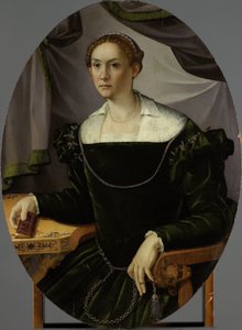 Portræt af en kvinde af Carlo Portelli (attributed to)