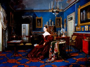 Portræt af Maria Cristina af Savoyen i Caserta-paladset (olie på lærred) af Carlo de Falco