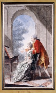 John Wilkes og frøken Gertrude Carmontelle, af Carmontelle
