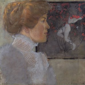 portræt af en dame af Carola Nahowska