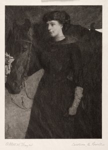 Fruen og Hesten, 1887. af Caroline Amelia Powell