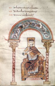 Ms CCII fol.91v Apollo Medicus, fra Etymologiae af Isidore af Sevilla