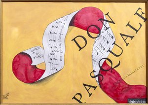 Don Pasquale (pen & blæk og akvarel på papir)