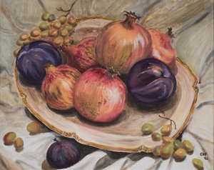 Autumn Fruits, 1992 (olie på papir)