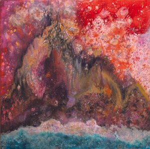 Celestial Mountain, 2006 (blandede medier på lærred)