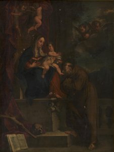 Maria, Jesus og den hellige Frans af Carracci