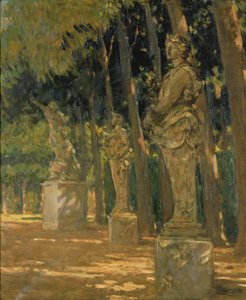 Carrefour ved slutningen af Tapis Vert, Versailles, 1913.