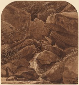 Klipper og vandfald af Casimir Clayton Griswold
