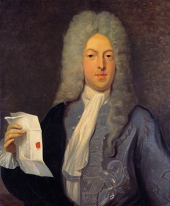 Portræt af John Law (1671 - 1729) finansinspektør, Scottish Financial, der forårsagede konkurs i 1720 (Event of Quincampoix Street). Maleri af Casimir Balthasar (1811-1875) af Casimir de Balthasar