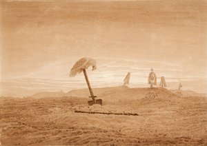 Landskab med grave, ca. 1835-1837 af Caspar David Friedrich