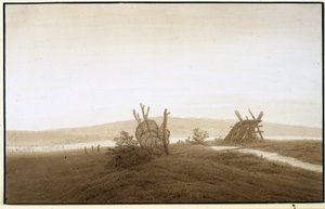Caspar David Friedrich "Tollense-søen", omkring 1806 af Caspar David Friedrich