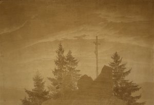Kors i bjergene af Caspar David Friedrich