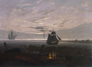 Aften ved Østersøen, 1831 af Caspar David Friedrich