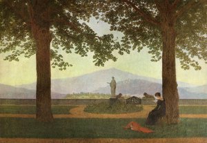 Tysk: Gartenterrasse Haveterrassen af Caspar David Friedrich
