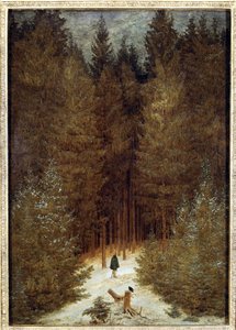 Jæger i skoven af Caspar David Friedrich
