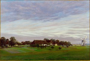 "" Le plat pays "" Environs de Greifswald, Allemagnedani af Caspar David Friedrich