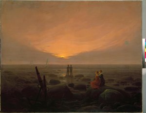 Månen står op ved havet af Caspar David Friedrich