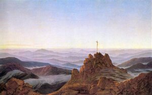 Morgen i de gigantiske bjerge af Caspar David Friedrich