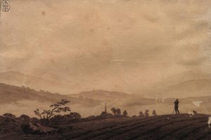 Misty morgen af Caspar David Friedrich