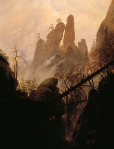Rocky Ravine, af Caspar David Friedrich (1774-1840). af Caspar David Friedrich