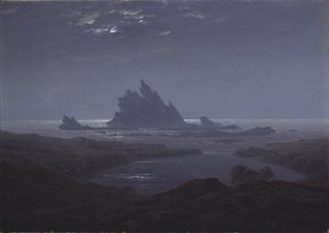 Rocky Reef på havkysten, ca. 1824 af Caspar David Friedrich