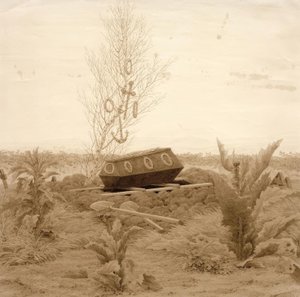 Kiste på en frisk grav af Caspar David Friedrich