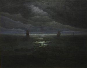 Havkyst i måneskin af Caspar David Friedrich