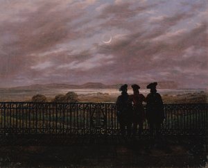 Digterne Vasily Andreyevich Zhukovsky (1783-1852), Sergeyevich Ivan Turgenev (1818-83) og Aleksandr Ivanovich Turgenev (ca. 1784-1846), slutningen af ​​1820