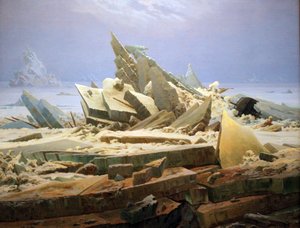 Havet af is (Håbets vrag) af Caspar David Friedrich