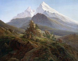 The Watzmann (olie på lærred) af Caspar David Friedrich