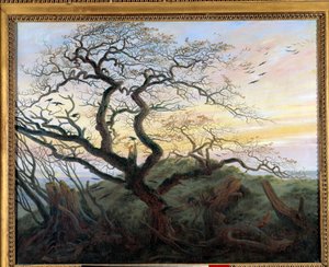 Træet med krager. Maleri af Friedrich Caspar David (1774-1840) af Caspar David Friedrich