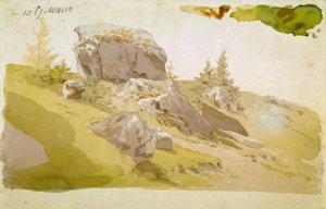 Eng med klipper i Giant Mountains af Caspar David Friedrich