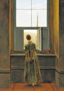 Kvinde ved et vindue af Caspar David Friedrich