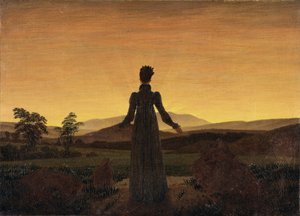 Kvinde før den opgående sol, ca 1818 af Caspar David Friedrich