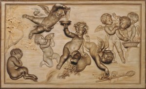 Kinderbacchanal af Caspar Franz Sambach