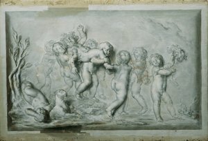 Kinderbacchanal af Caspar Franz Sambach