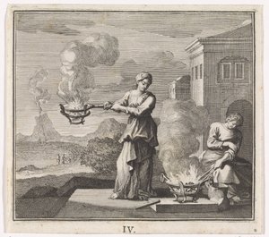 Emblem: ild af Caspar Luyken