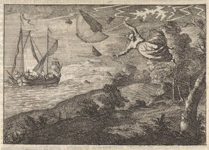 Stærke vinde på Malmøs kyst, 1679 af Caspar Luyken