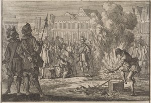 Militærdomstolen på Prags markedsplads, 1642 af Caspar Luyken