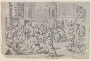 Apostlen Peters fodvaskning af Caspar Menneler