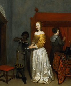 En dame vasker sine hænder, 1657 (panel)
