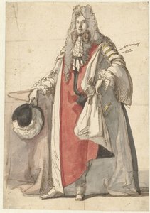 Portræt af Vilhelm III, i statsdragt af Caspar Netscher